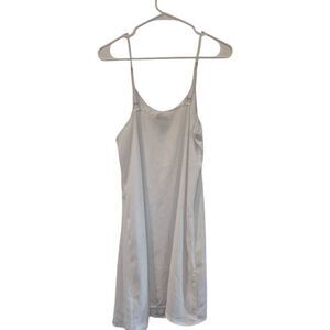 Knox Rose Women's White Poly Crepe Slip w Adjustable Straps
